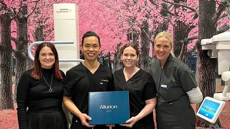 Dr Aaron Lim with his clinical team at an Allurion certification event